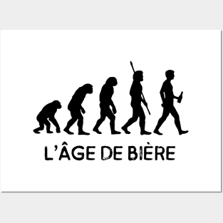 French Darwin evolution beer Posters and Art